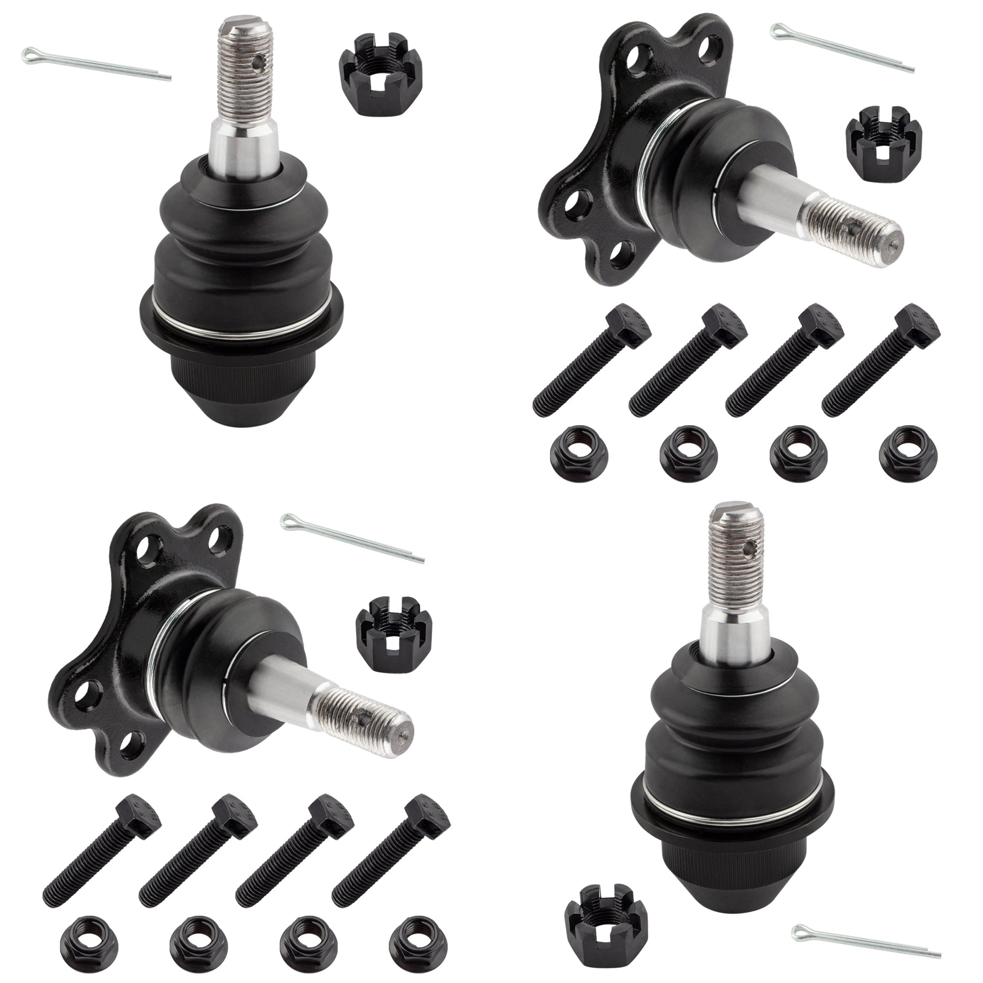 BOXI 4pcs Front Suspension Upper and Lower Ball Joint Set Fit for Cadillac Escalade 1999-2000