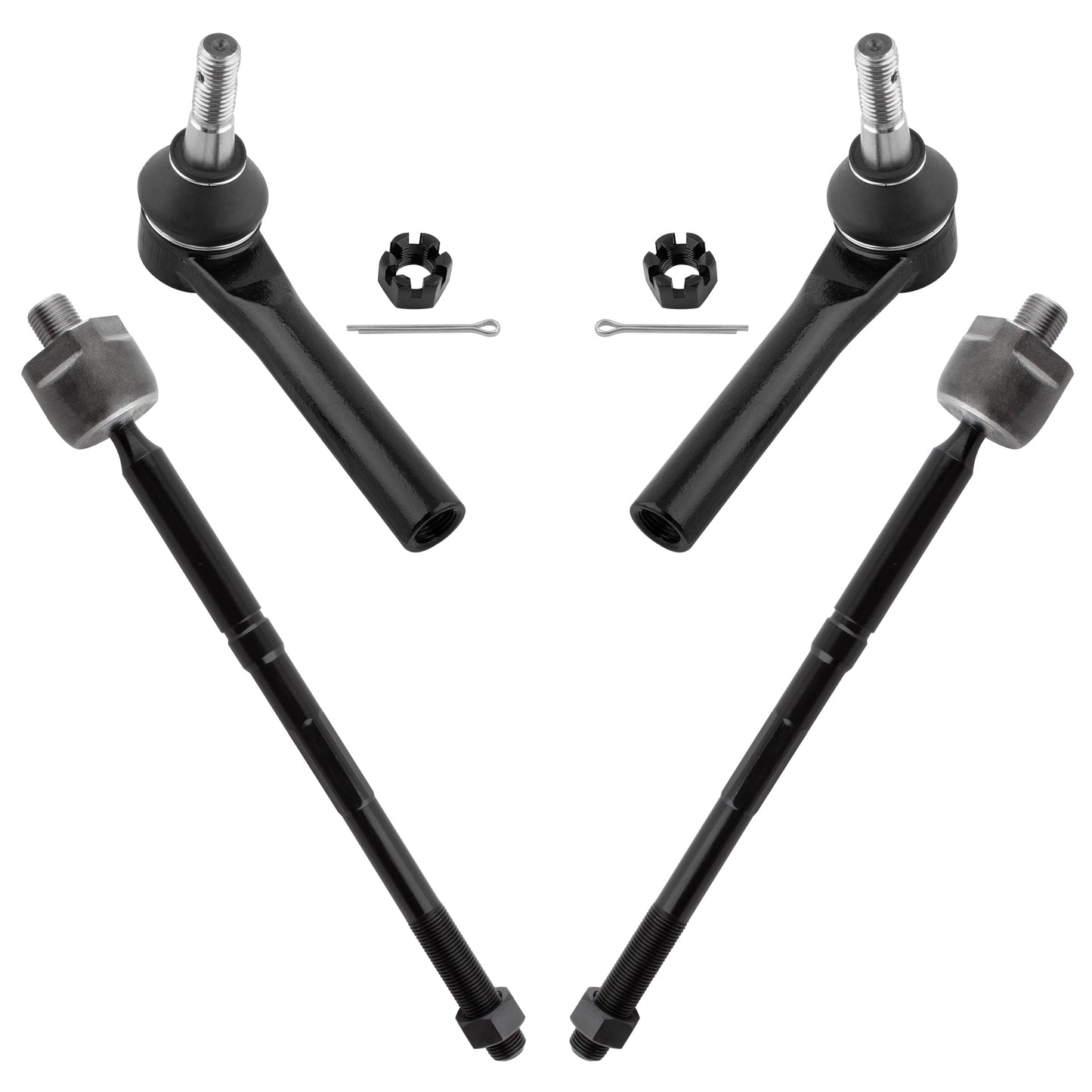 BOXI 4pcs Front Inner Outer Tie Rods Fit for Cadillac Escalade ESV 2015-2019