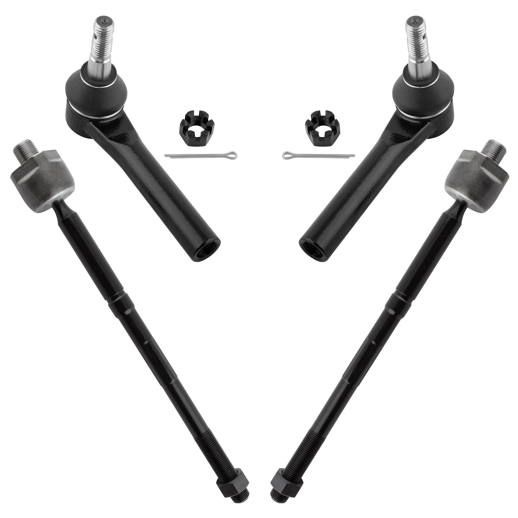BOXI 4pcs Front Inner Outer Tie Rods Fit for Cadillac Escalade ESV 2015-2019