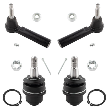 BOXI 4pcs Front Lower Ball Joints Outer Tie Rod Ends Fits for Cadillac Escalade for Chevrolet