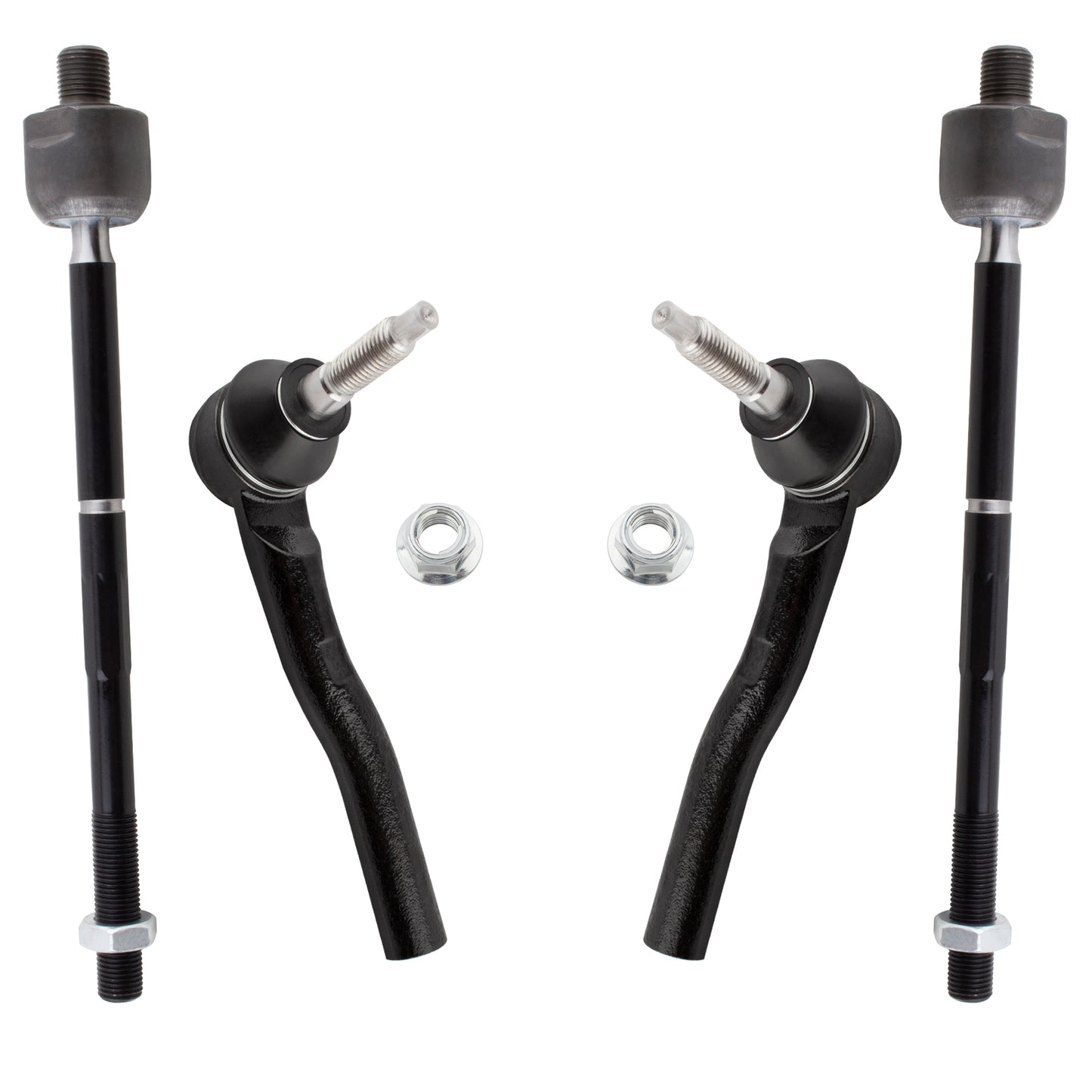 BOXI (Set of 4) Front Inner & Outer Tie Rod End Kit Fits for Cadillac CTS 2003 2004 2005 2006 2007