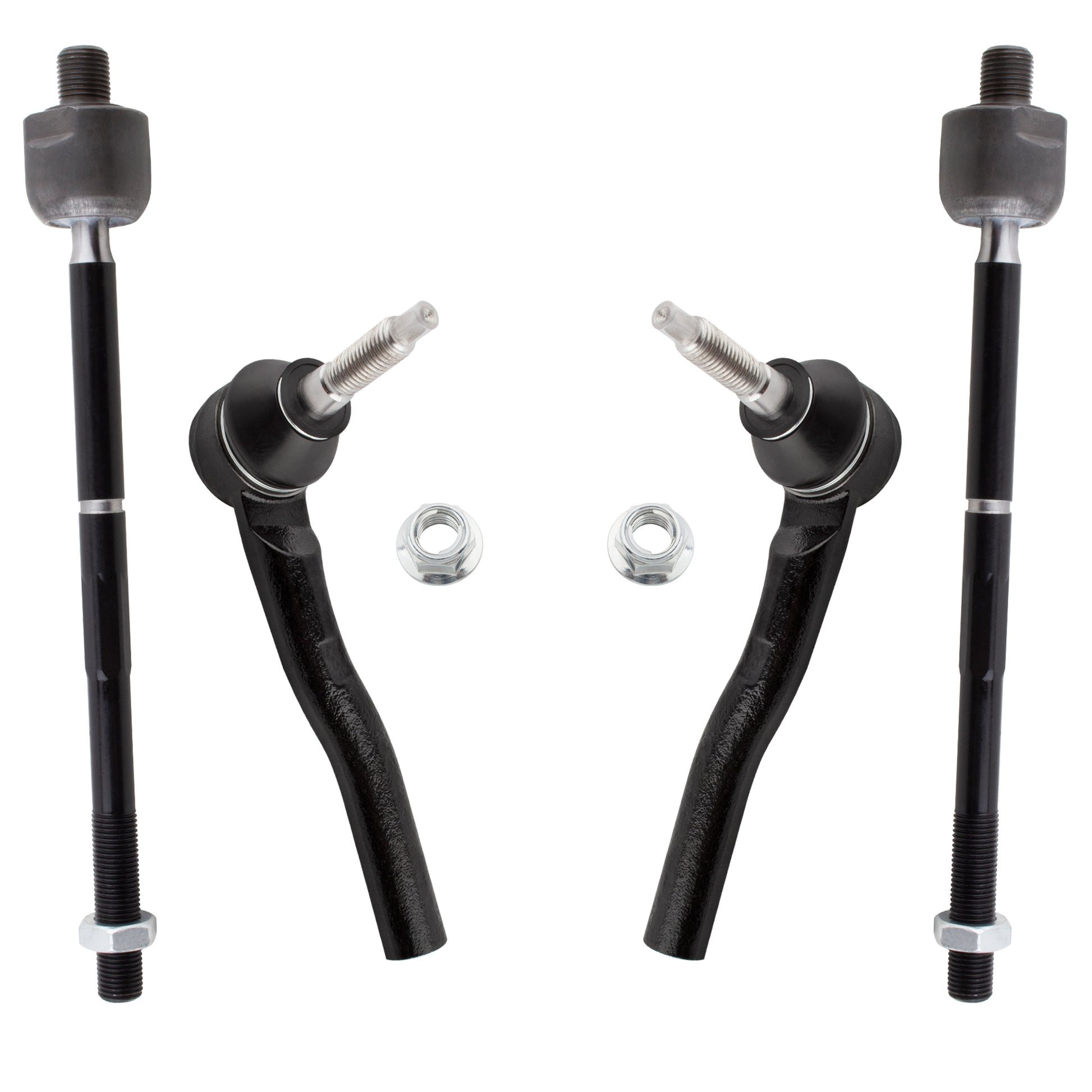BOXI (Set of 4) Front Inner & Outer Tie Rod End Kit Fits for Cadillac CTS 2003 2004 2005 2006 2007