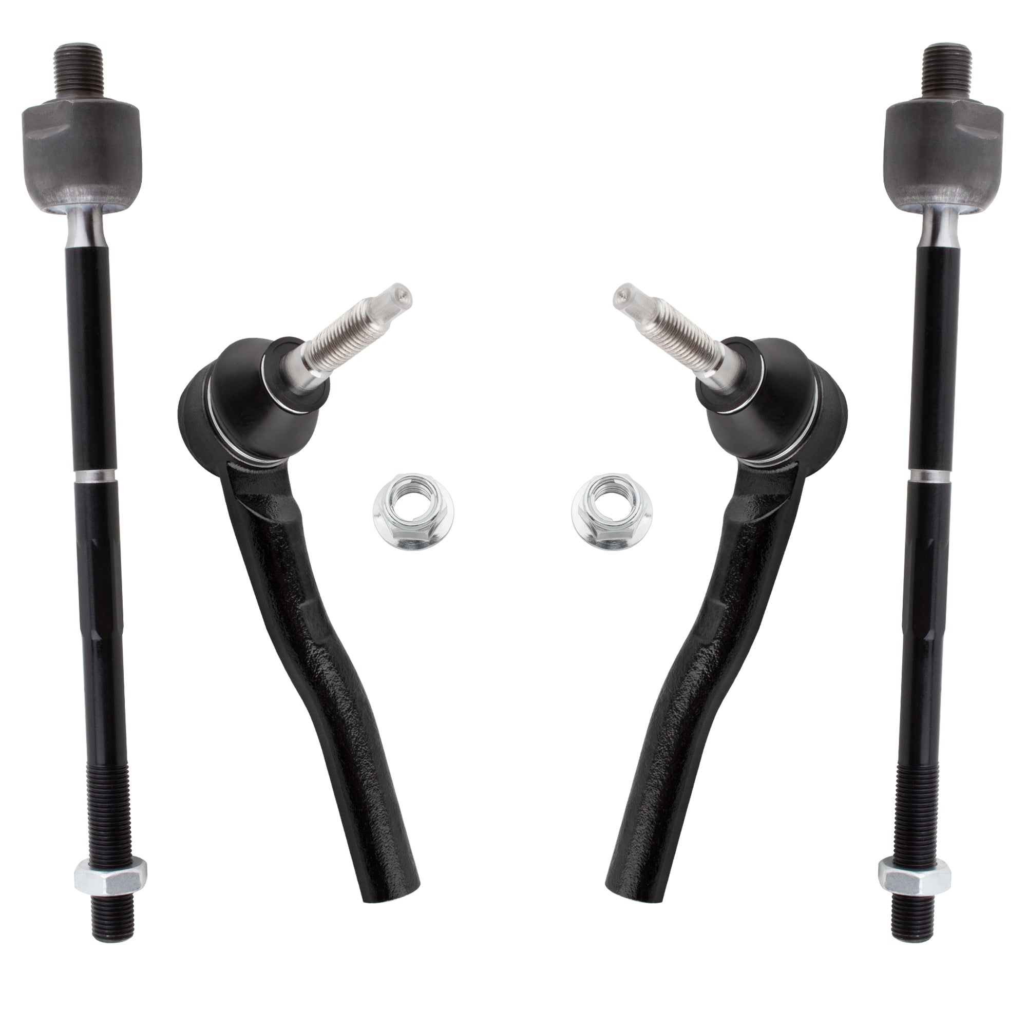 BOXI (Set of 4) Front Inner & Outer Tie Rod End Kit Fits for Cadillac CTS 2003 2004 2005 2006 2007