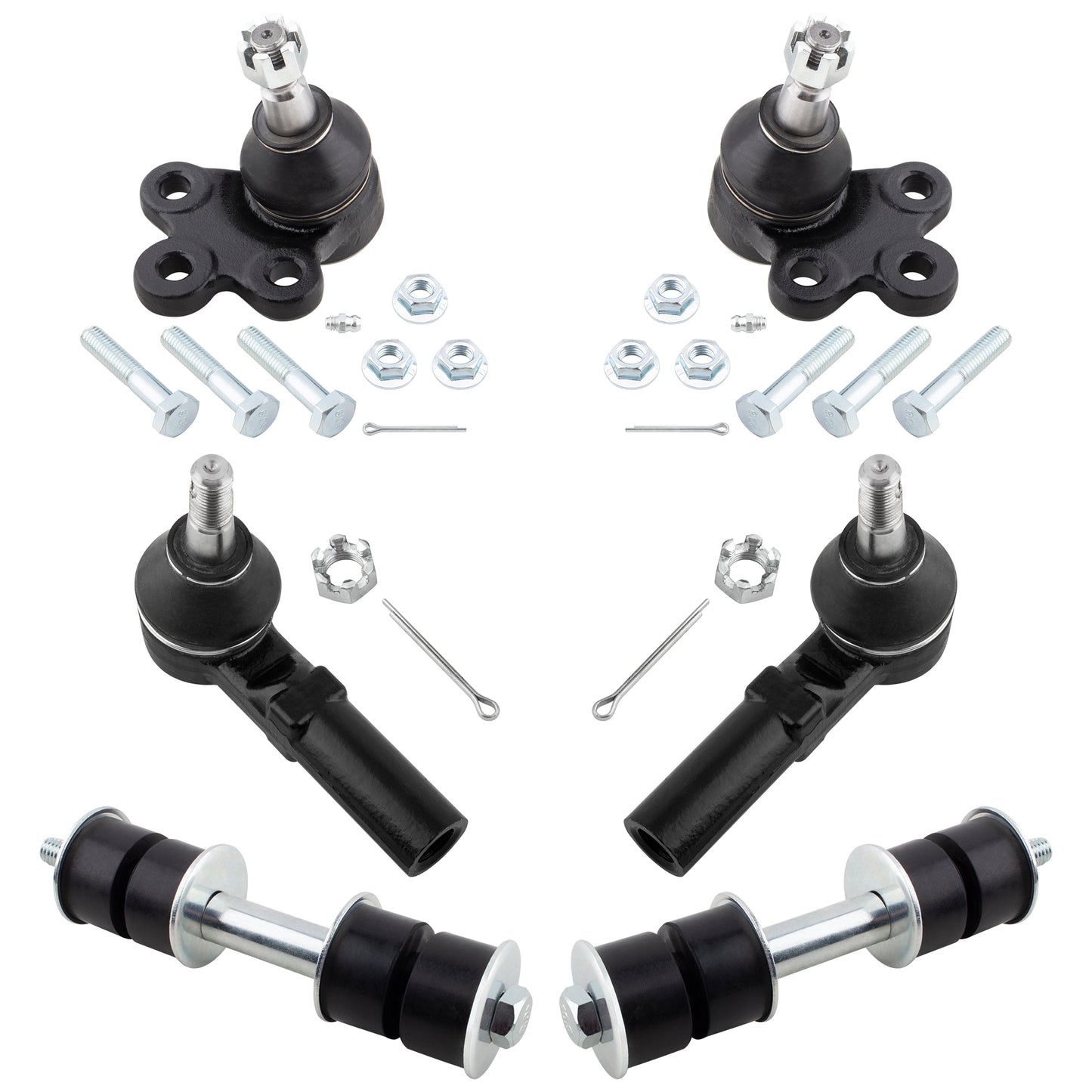 BOXI 6pc Front Outer Tie Rod Sway Bar Ball Joints Fit for Buick Lesabre