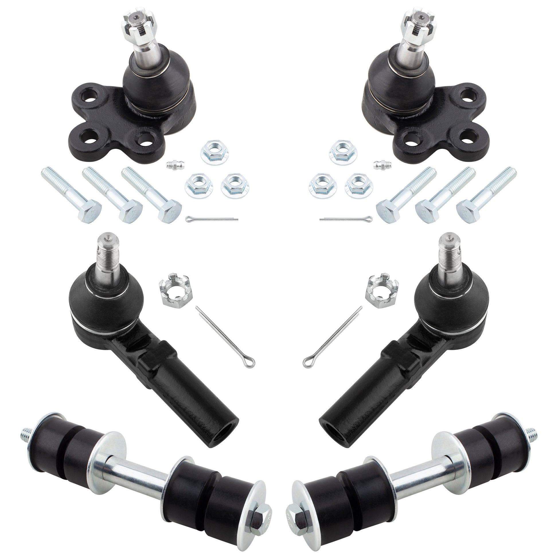 BOXI 6pc Front Outer Tie Rod Sway Bar Ball Joints Fit for Buick Lesabre