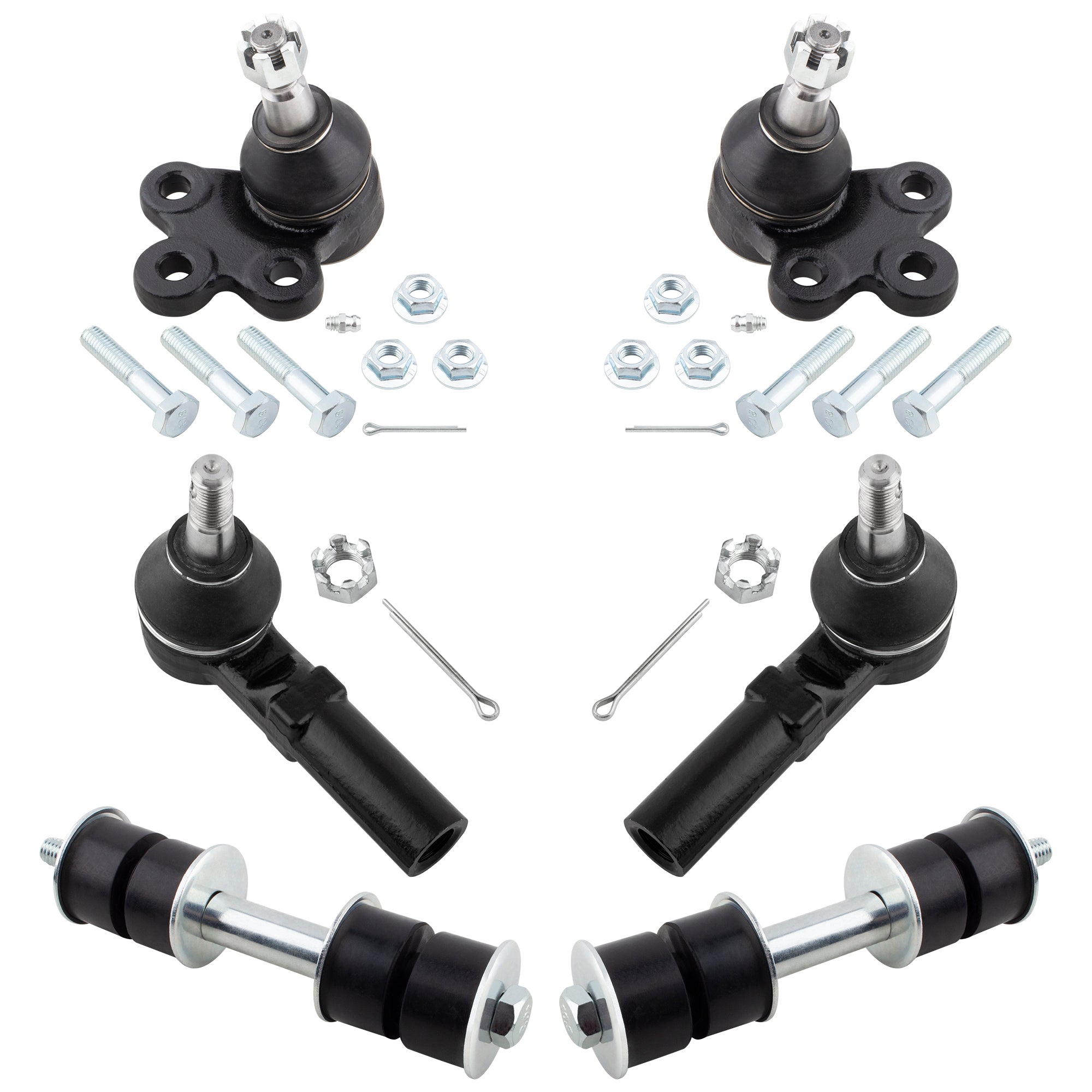 BOXI 6pc Front Outer Tie Rod Sway Bar Ball Joints Fit for Buick Lesabre