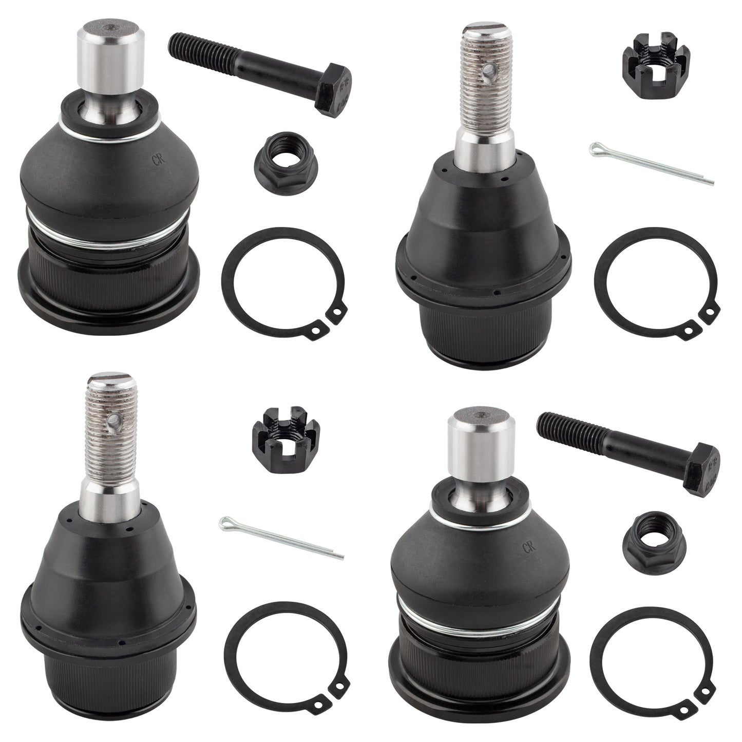 BOXI 4pcs Front Upper and Lower Ball Joints Fit for Buick Rainier