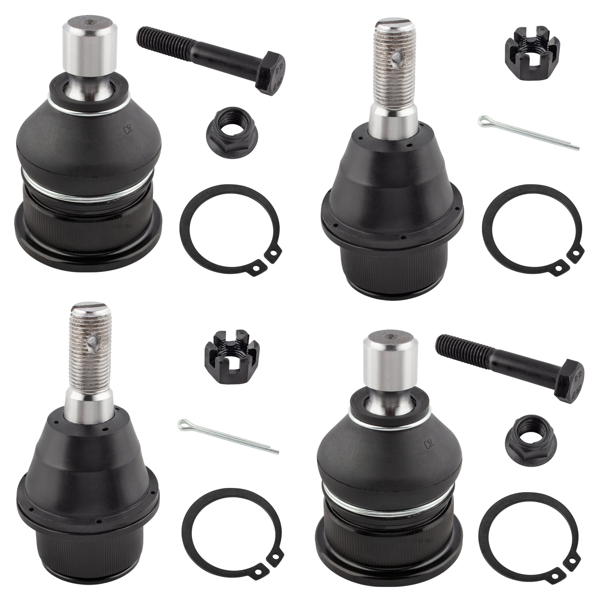BOXI 4pcs Front Upper and Lower Ball Joints Fit for Buick Rainier