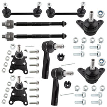BOXI (Set of 10) Front Inner Outer Tie Rods + Upper Lower Ball Joints + Sway Bar Links Fit