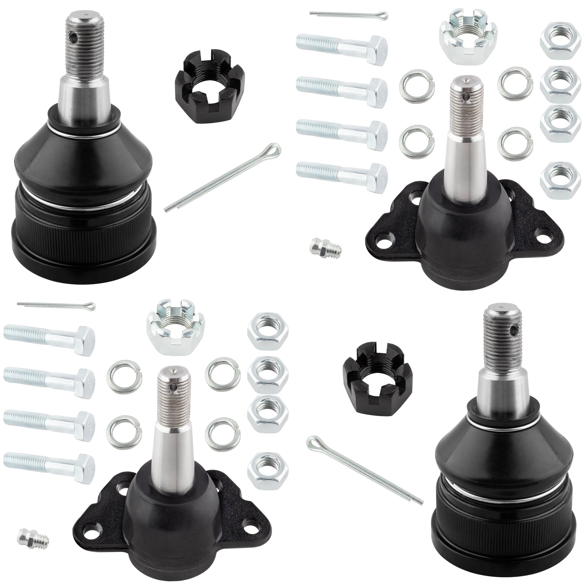 BOXI (Set of 4) Front Upper & Lower Ball Joints Fit for Chevrolet GMC C1500 Suburban C2500 Suburban