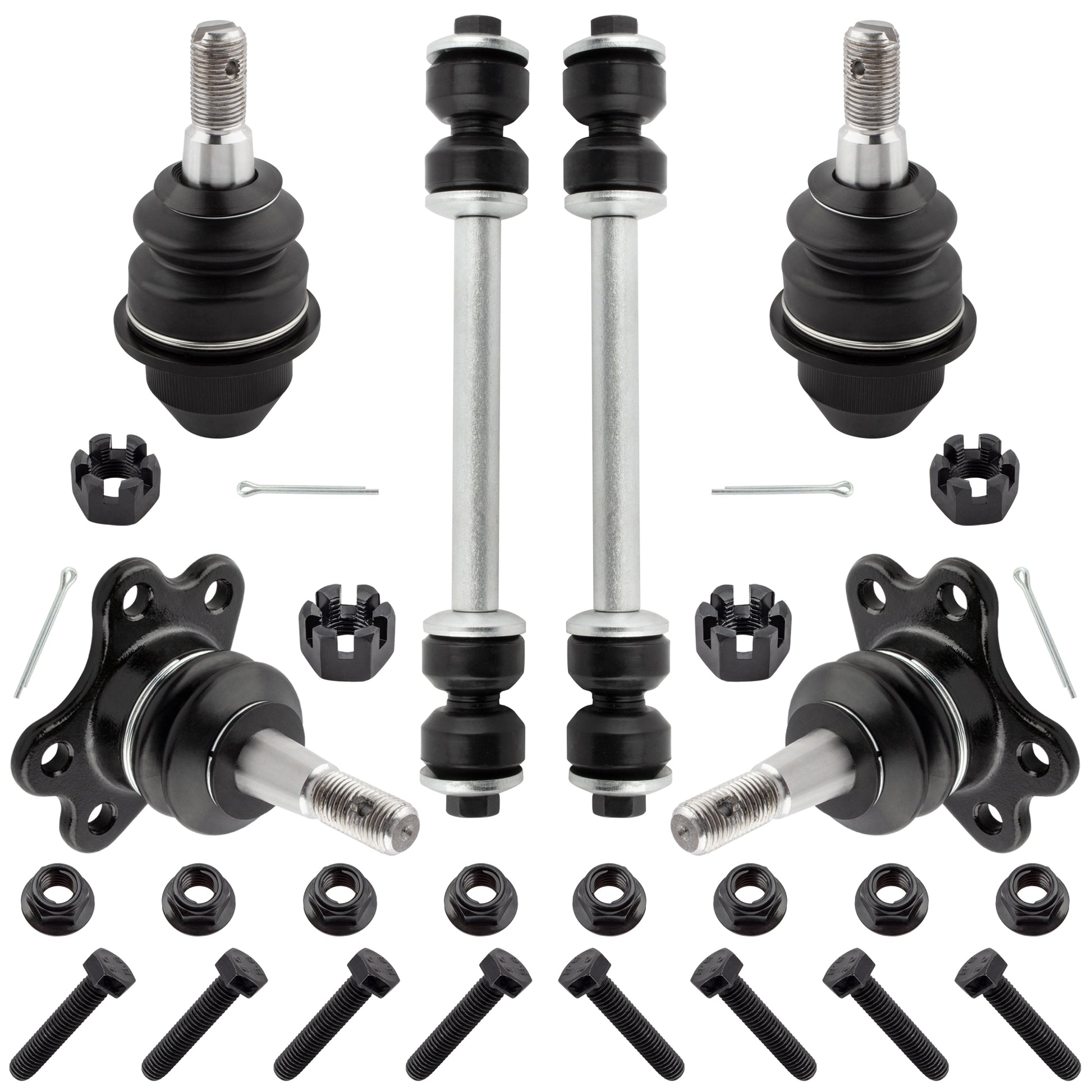 BOXI 6pcs Front Lower & Upper Ball Joints Sway Bar Fit for Chevrolet K1500 Suburban K2500 Tahoe