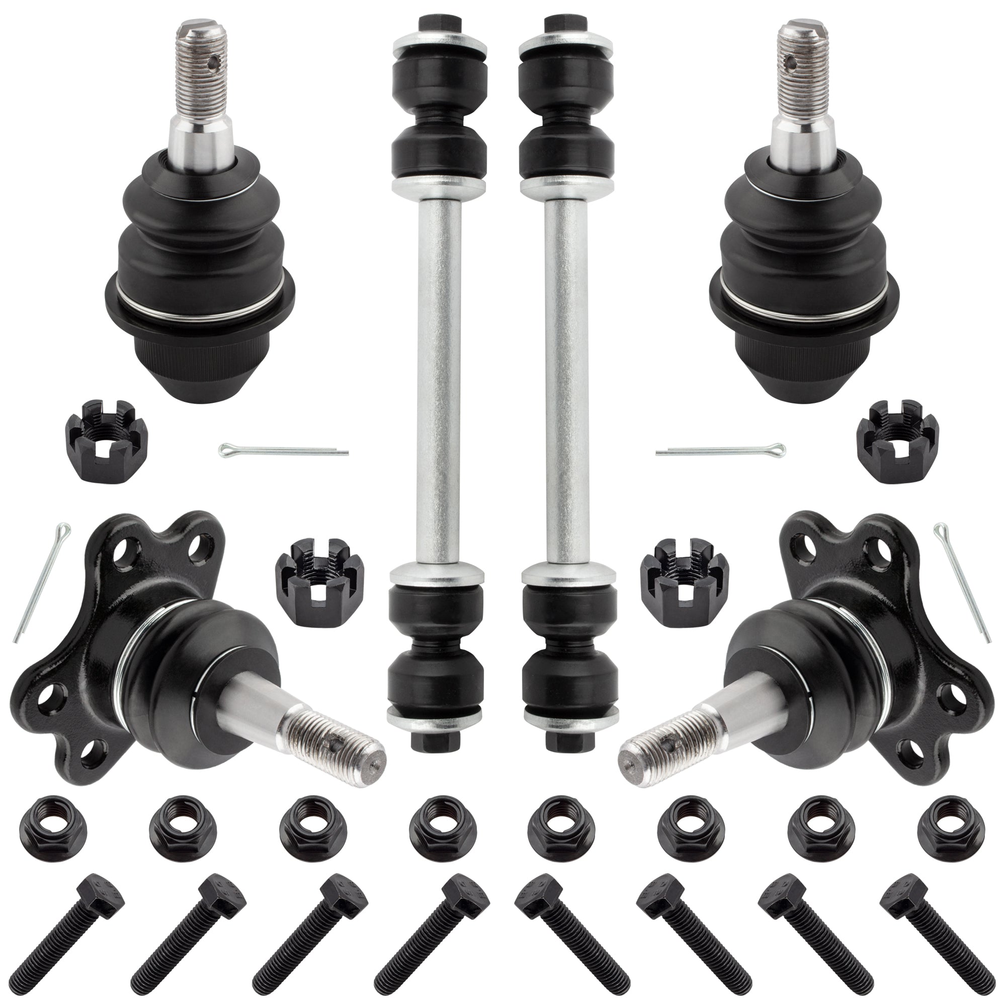 BOXI 6pcs Front Lower & Upper Ball Joints Sway Bar Fit for Chevrolet K1500 Suburban K2500 Tahoe