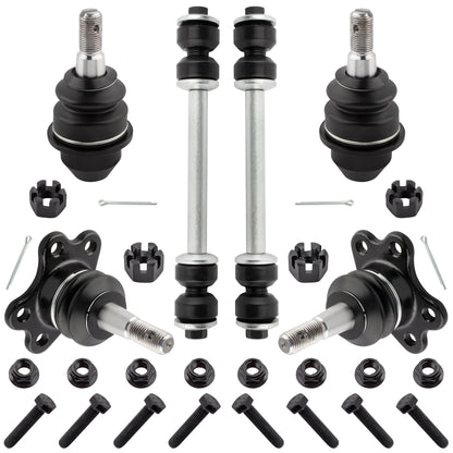BOXI 6pcs Front Lower & Upper Ball Joints Sway Bar Fit for Chevrolet K1500 Suburban K2500 Tahoe