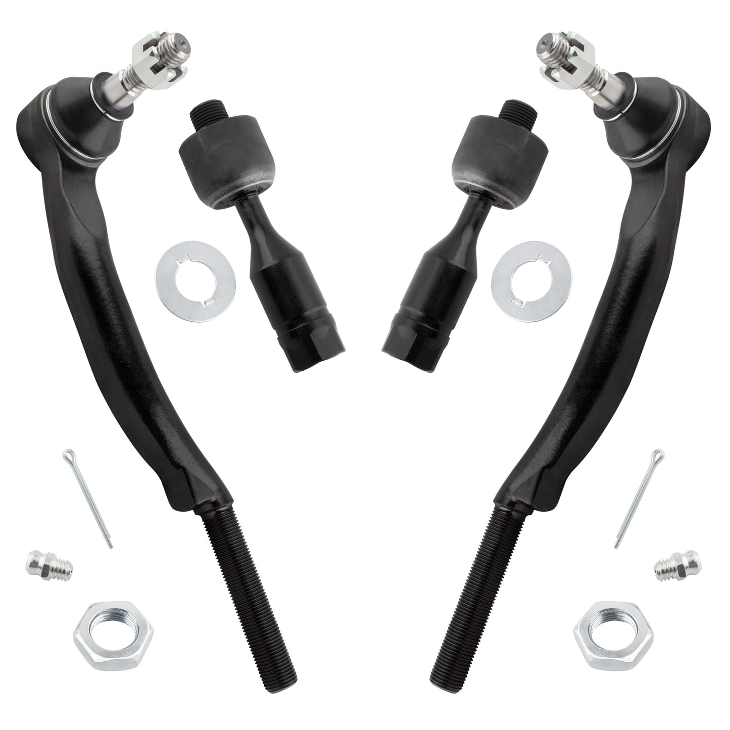 BOXI 4pcs Front Inner Outer Tie Rod Fit for Buick Rainier 2004-07