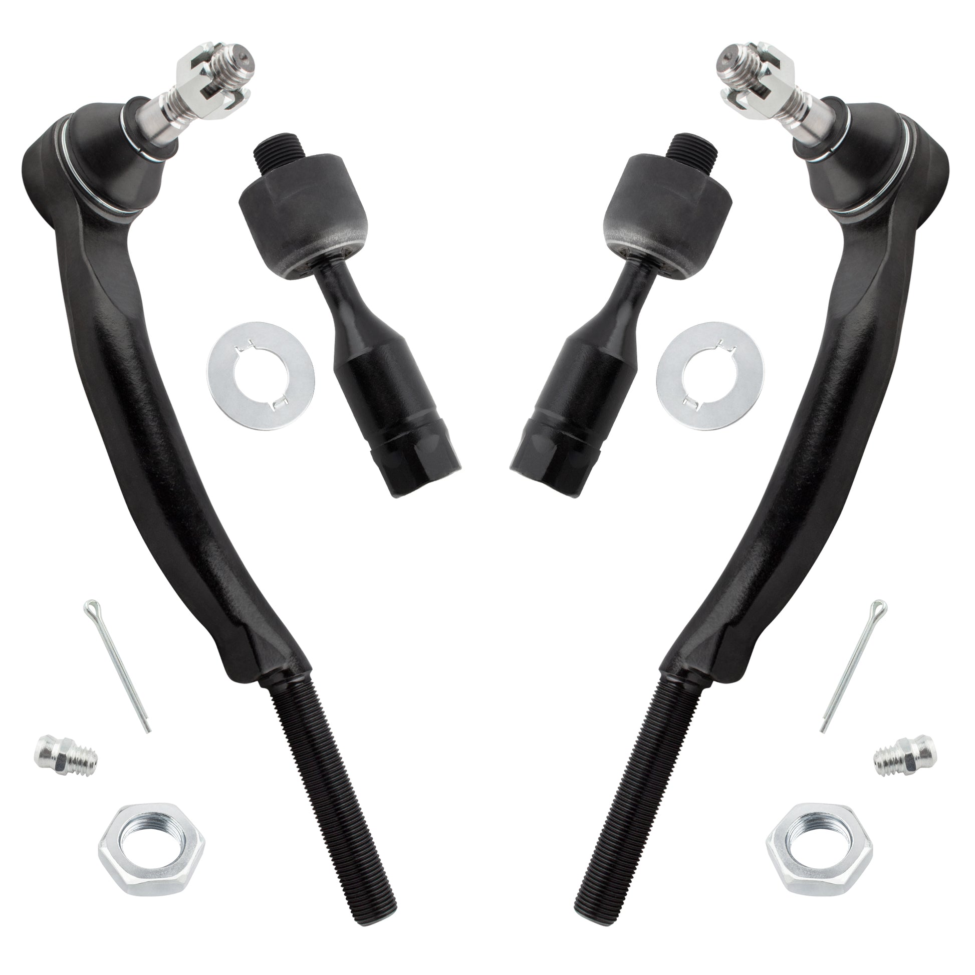 BOXI 4pcs Front Inner Outer Tie Rod Fit for Buick Rainier 2004-07