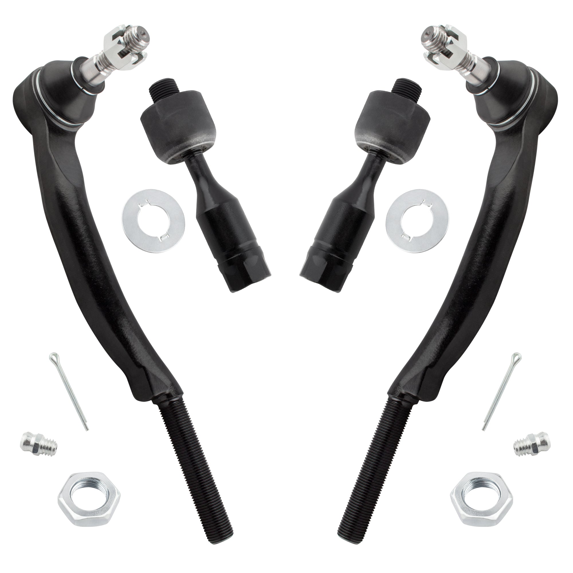 BOXI 4pcs Front Inner Outer Tie Rod Fit for Buick Rainier 2004-07