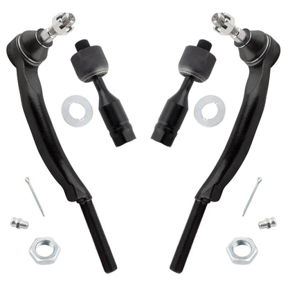 BOXI 4pcs Front Inner Outer Tie Rod Fit for Buick Rainier 2004-07