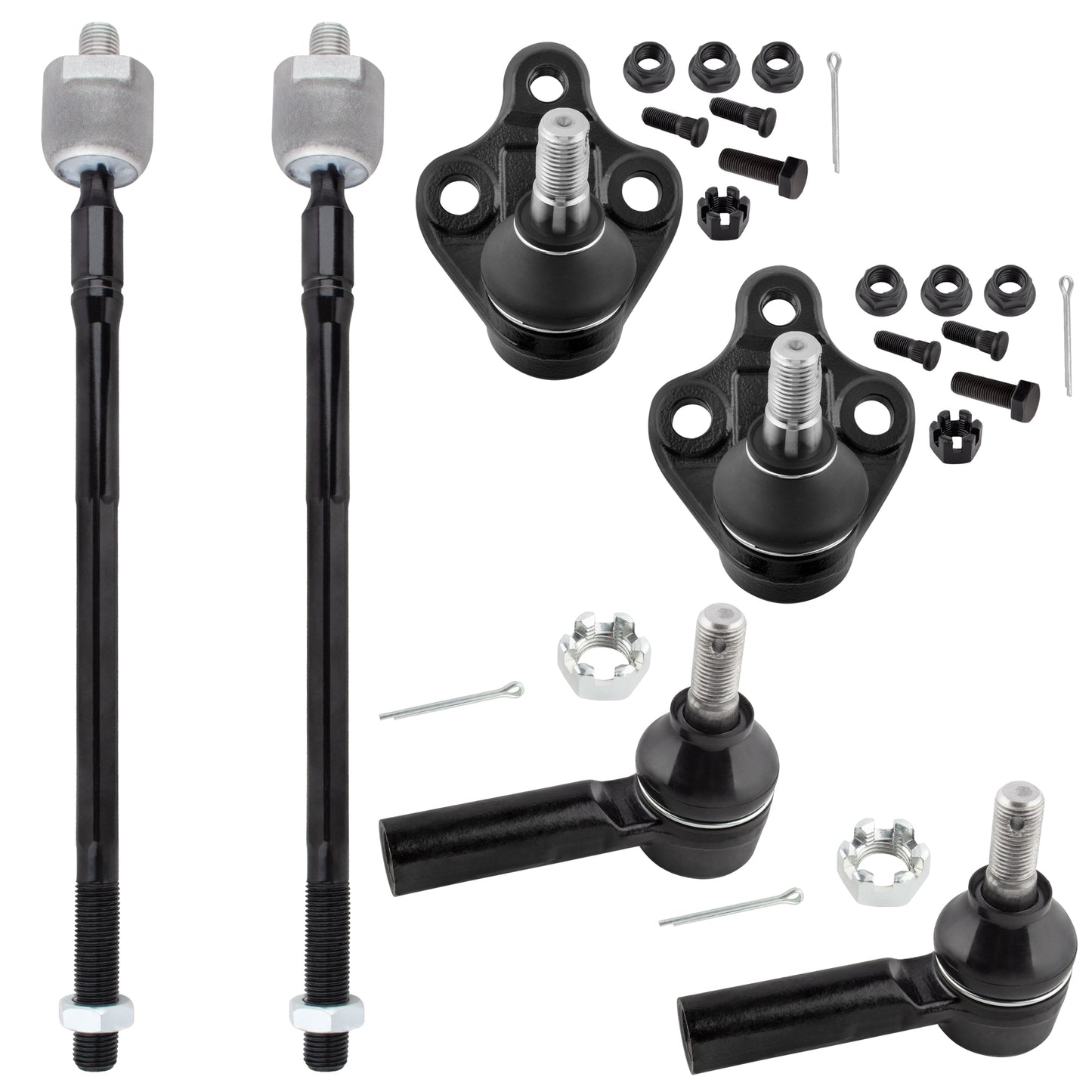 BOXI 6pcs Front Suspension Kit Outer Inner Tie Rod End Lower Ball Joint Fit 1998-2002 For Chevy