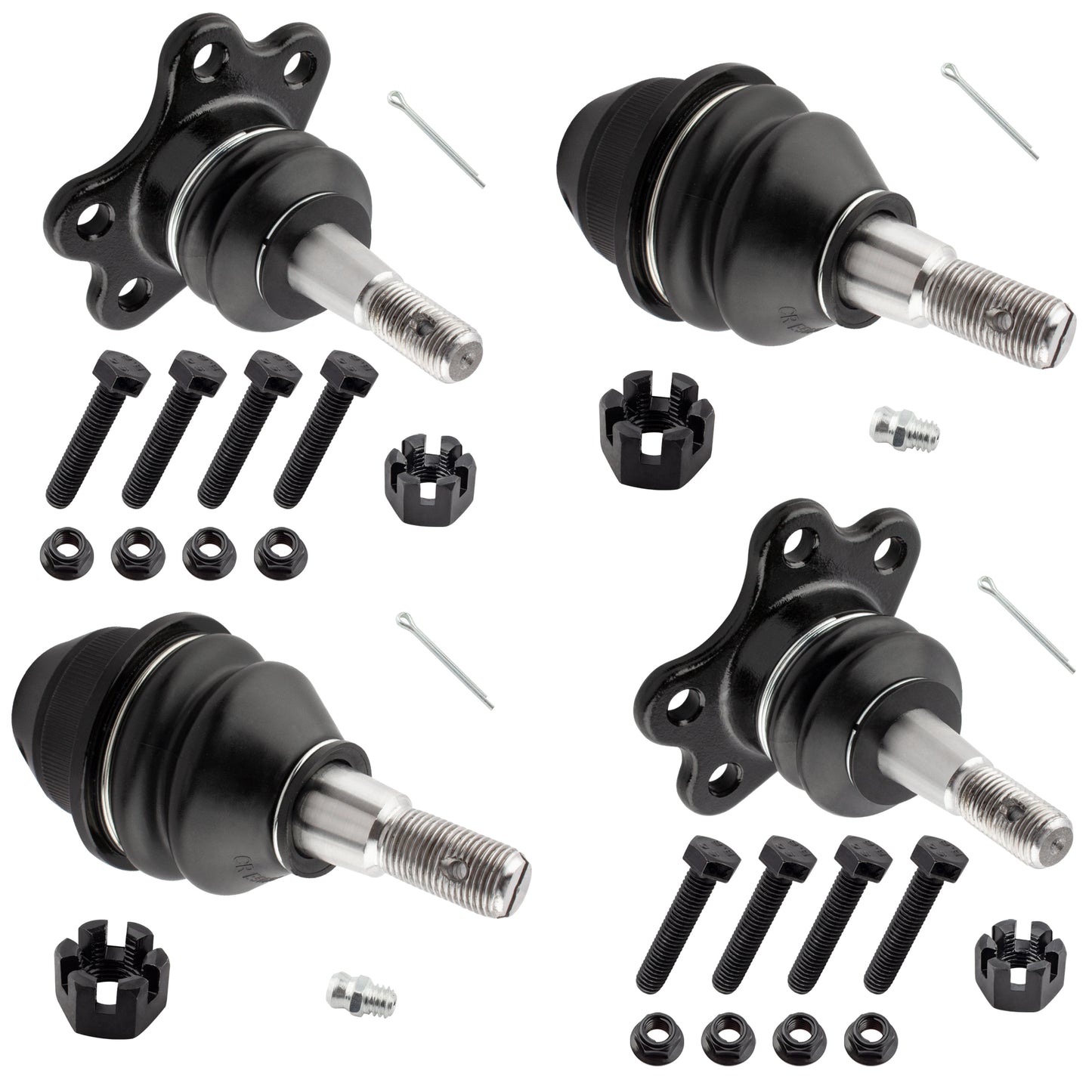 BOXI 4pcs Upper + Lower Ball Joints Fit for Chevrolet K1500 K2500 Suburban 1996 1997 1998 1999