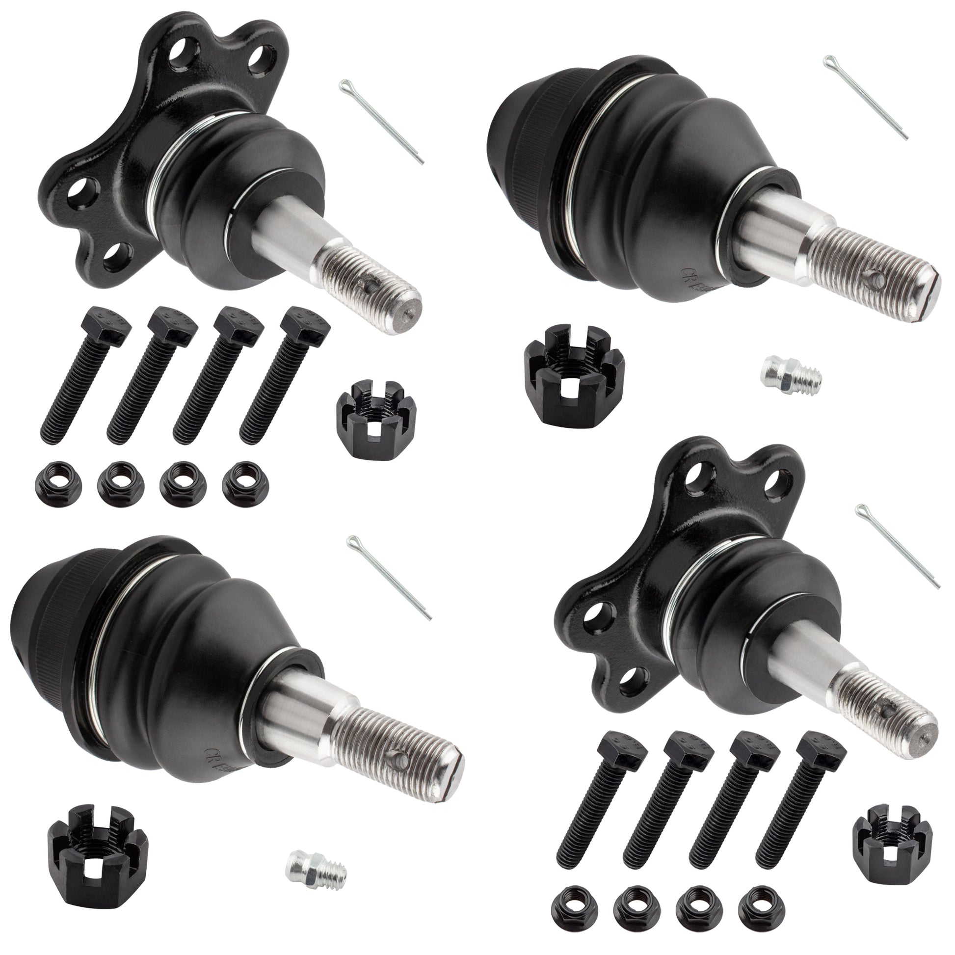 BOXI 4pcs Upper + Lower Ball Joints Fit for Chevrolet K1500 K2500 Suburban 1996 1997 1998 1999