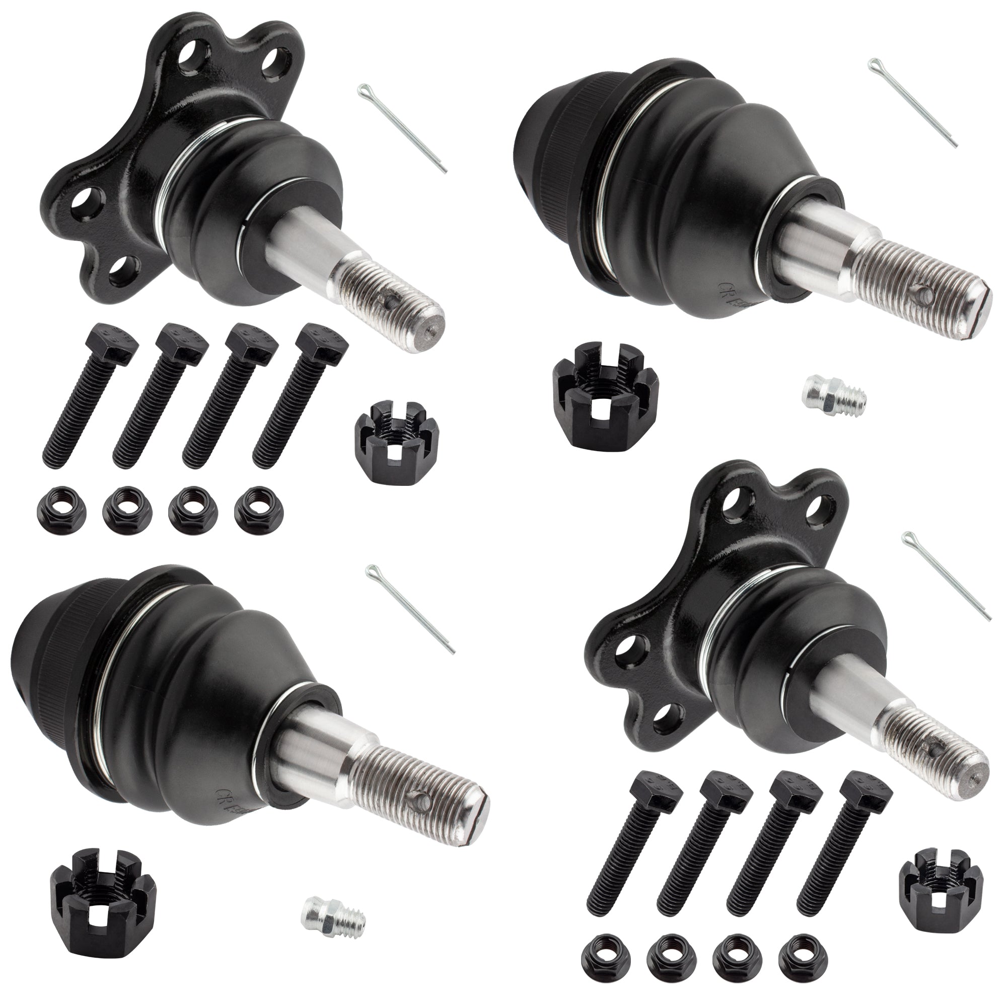 BOXI 4pcs Upper + Lower Ball Joints Fit for Chevrolet K1500 K2500 Suburban 1996 1997 1998 1999