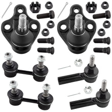 BOXI (Set of 6) Front Lower Ball Joints + Front Outer Tie Rods + Front Stabilizer Sway Bar Links