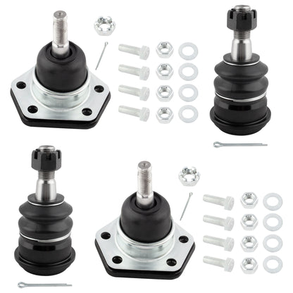 BOXI (Set of 4) Front Upper & Lower Ball Joints Fit for Chevrolet C10 Pickup G10 G20 P10 R10 R1500