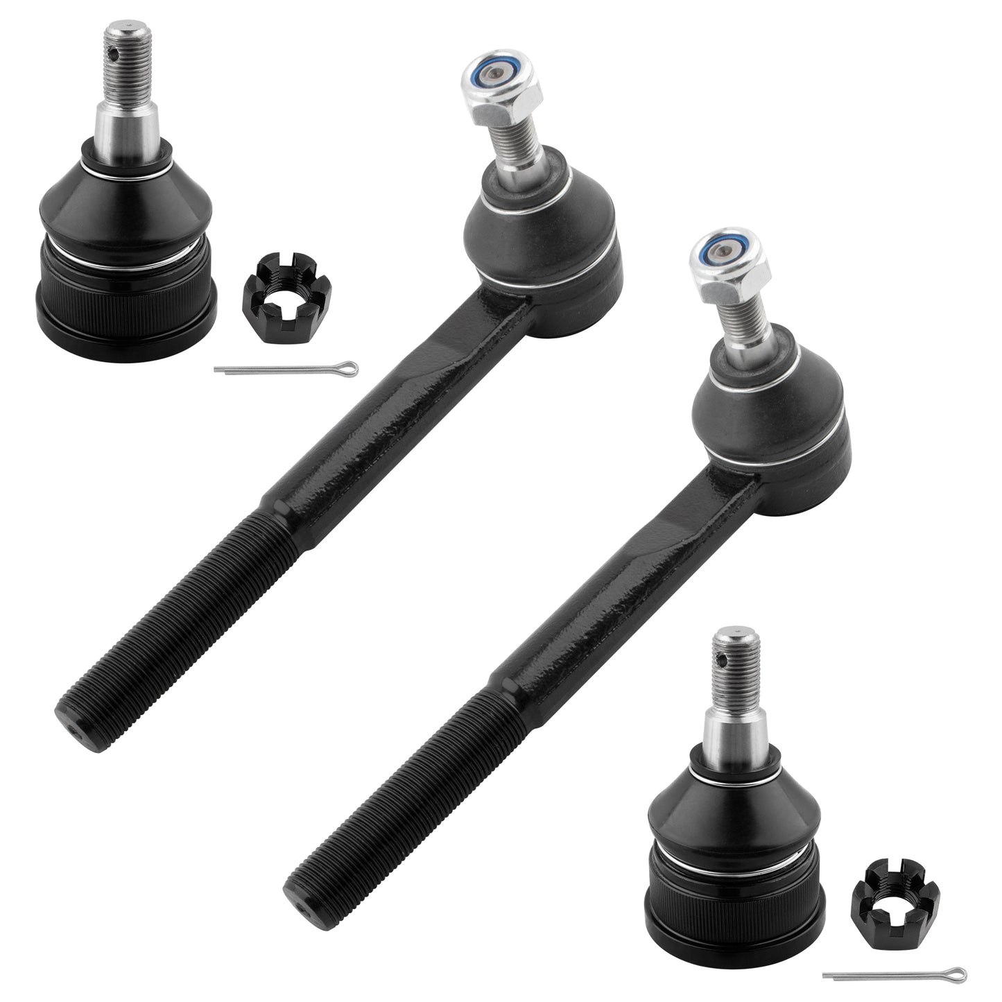 BOXI 4pc Front Lower Ball Joints Outer Tie Rod End Kit K6445 ES2836 for Chevy C1500 C2500 C3500