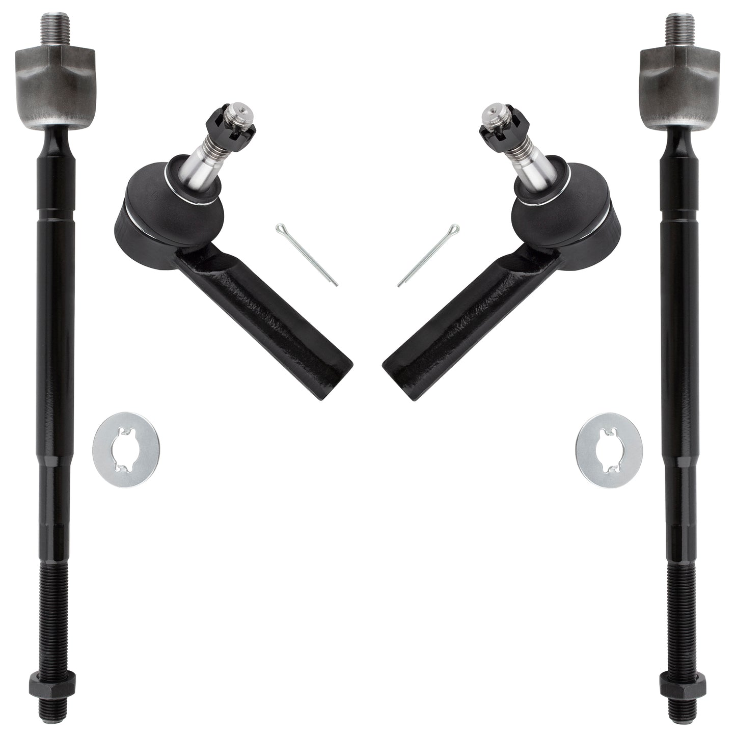 BOXI 4pcs Front Inner Outer Tie Rod Ends Fit for Chevrolet Cobalt 2005-2010