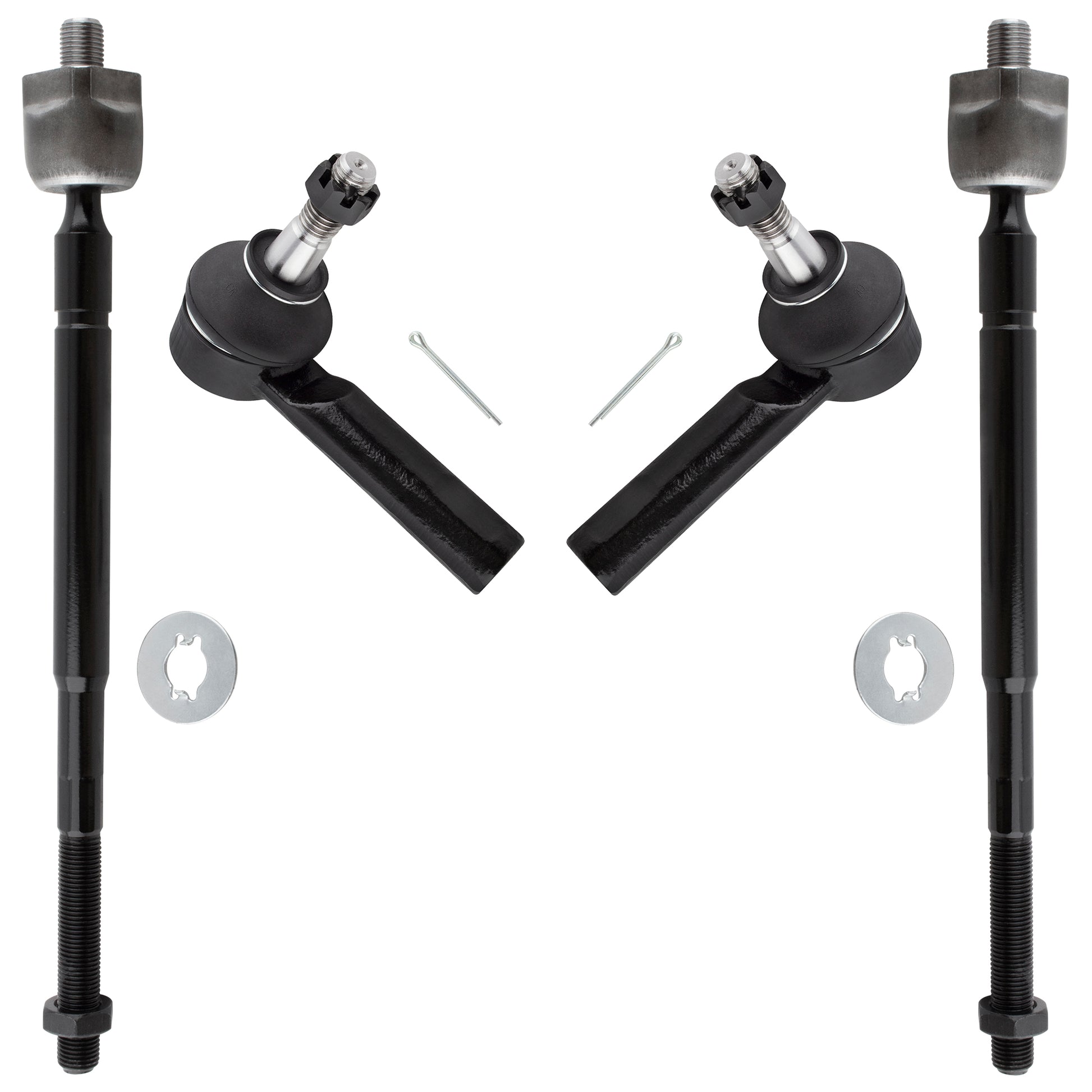 BOXI 4pcs Front Inner Outer Tie Rod Ends Fit for Chevrolet Cobalt 2005-2010