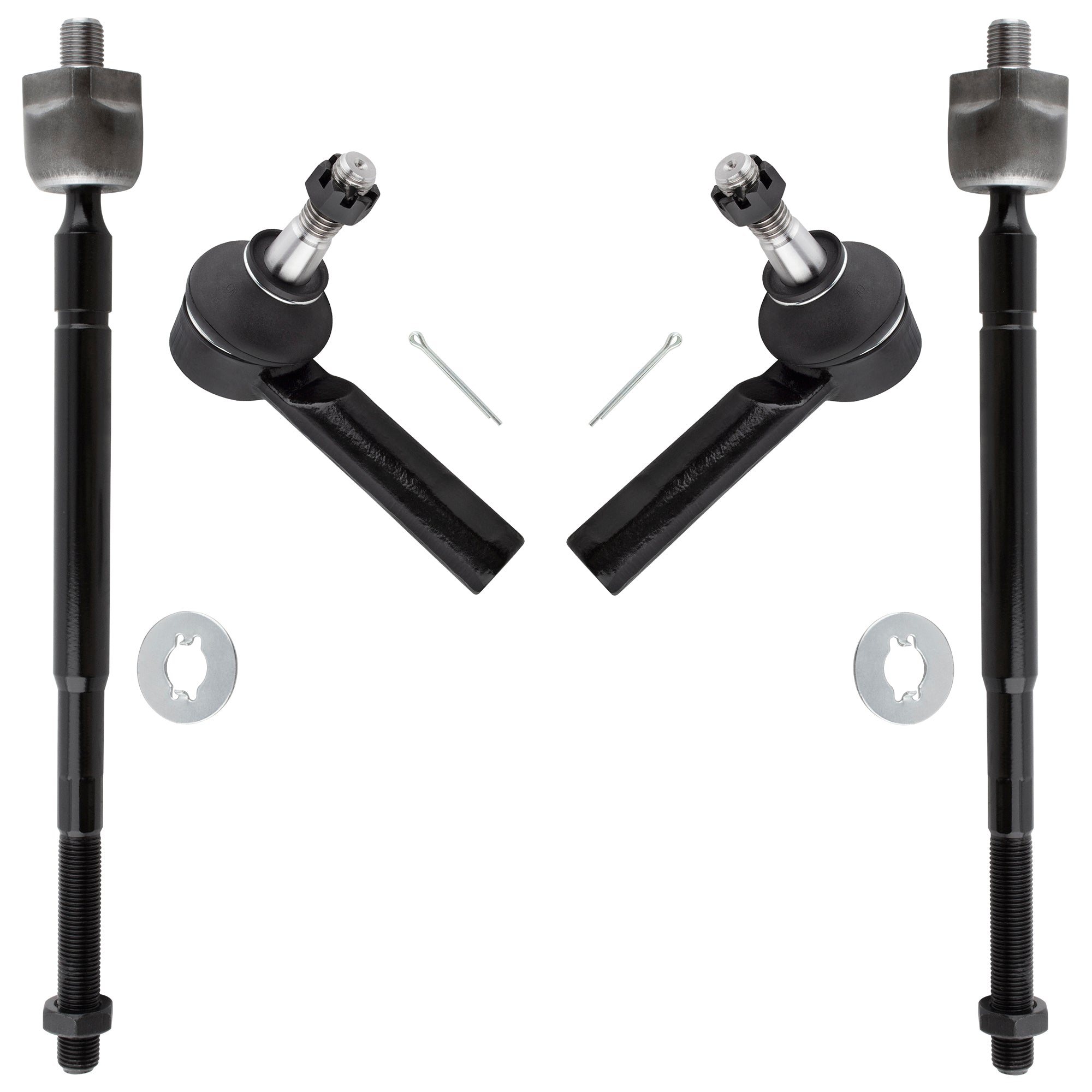 BOXI 4pcs Front Inner Outer Tie Rod Ends Fit for Chevrolet Cobalt 2005-2010