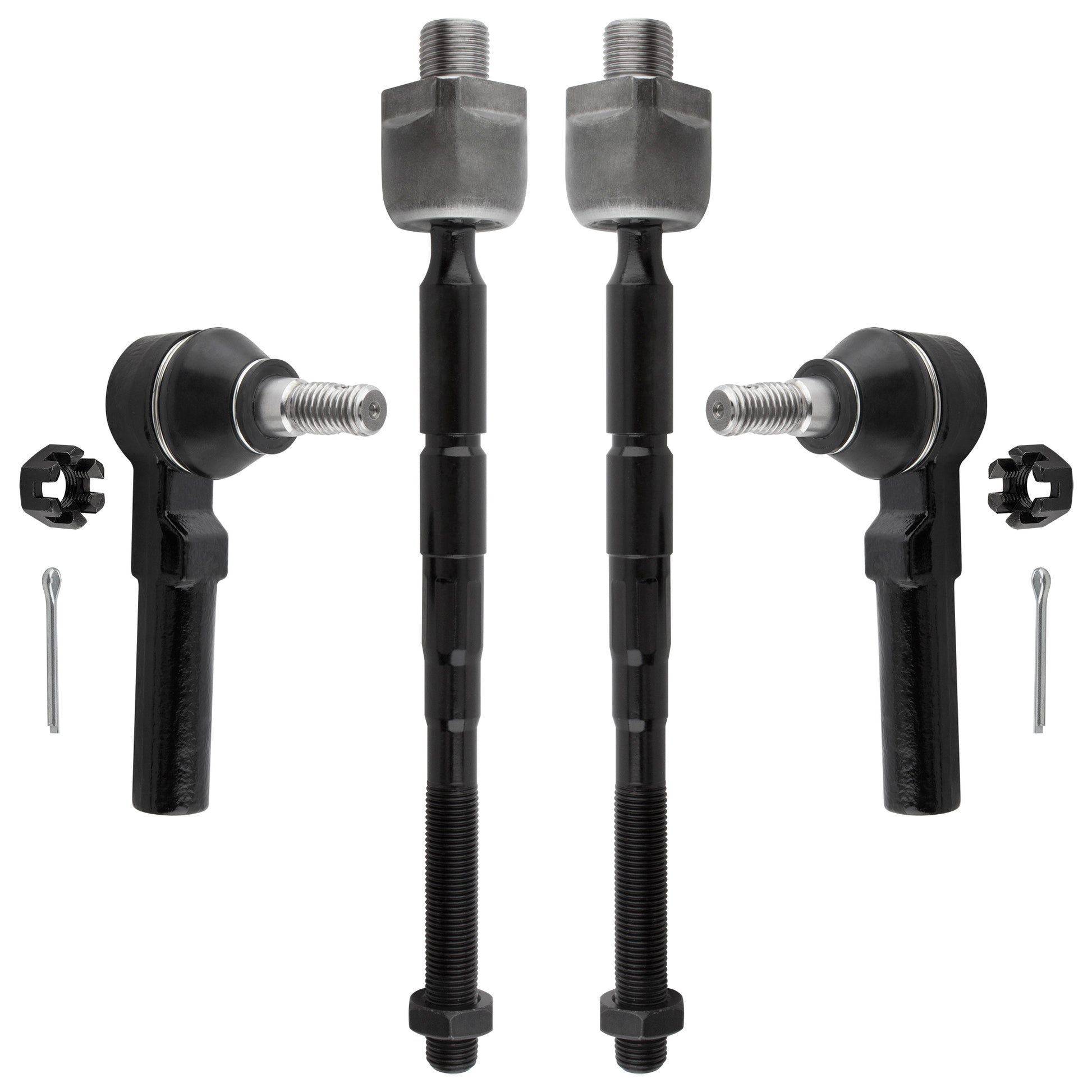 BOXI 4pcs Front Inner Outer Tierod End Set Fit for Chevy Colorado 2004-2005 RWD 4WD