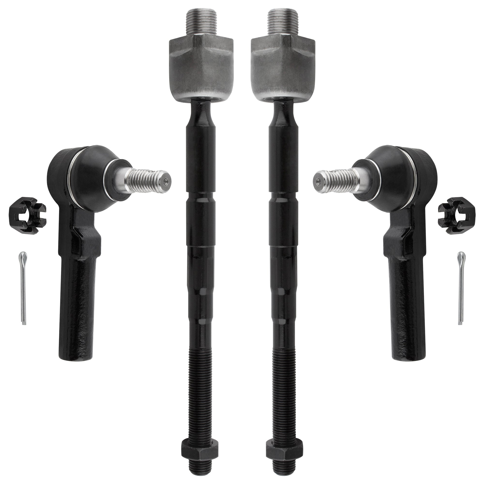 BOXI 4pcs Front Inner Outer Tierod End Set Fit for Chevy Colorado 2004-2005 RWD 4WD