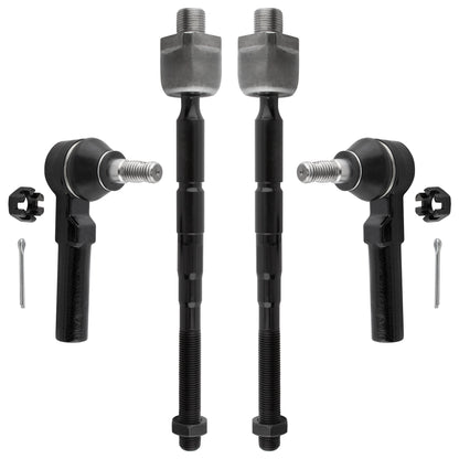 BOXI 4pcs Front Inner Outer Tierod End Set Fit for Chevy Colorado 2004-2005 RWD 4WD