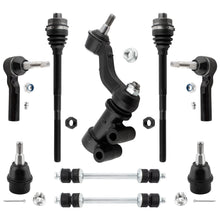 BOXI 9pcs Front Inner Outer Tie Rods Idler Arm Sway Bars Lower Ball Joints Fit for Chevrolet