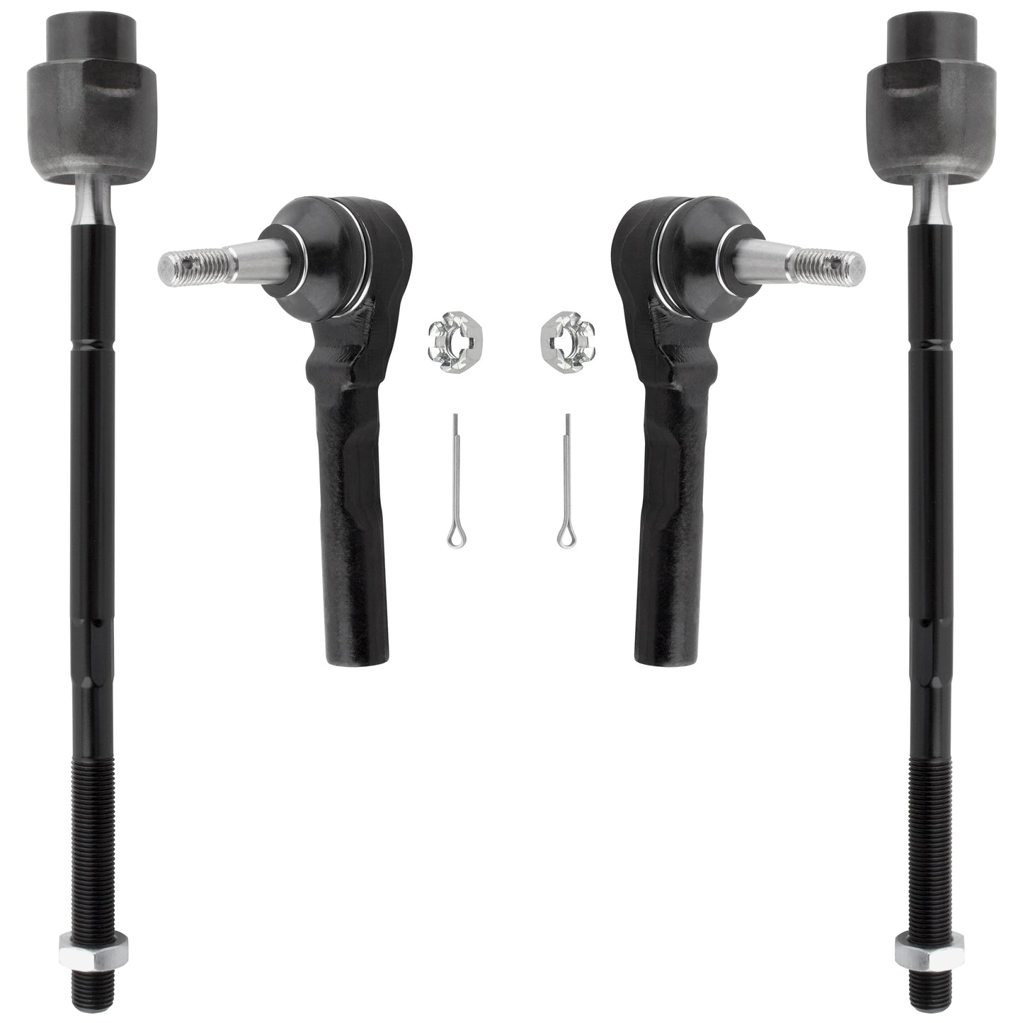 BOXI 4pcs Front Inner Outer Tie Rods Fit for Chevrolet Malibu 2004 2005 2006 2007 2008 2009 2010
