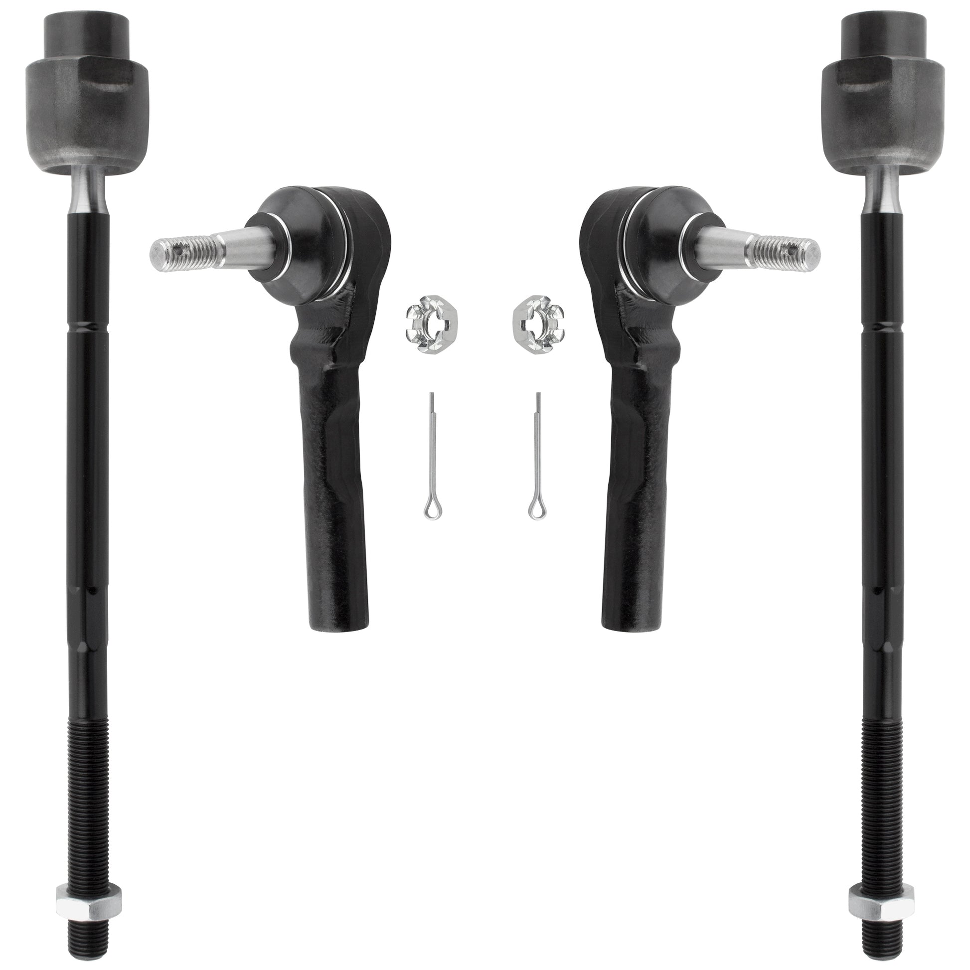 BOXI 4pcs Front Inner Outer Tie Rods Fit for Chevrolet Malibu 2004 2005 2006 2007 2008 2009 2010