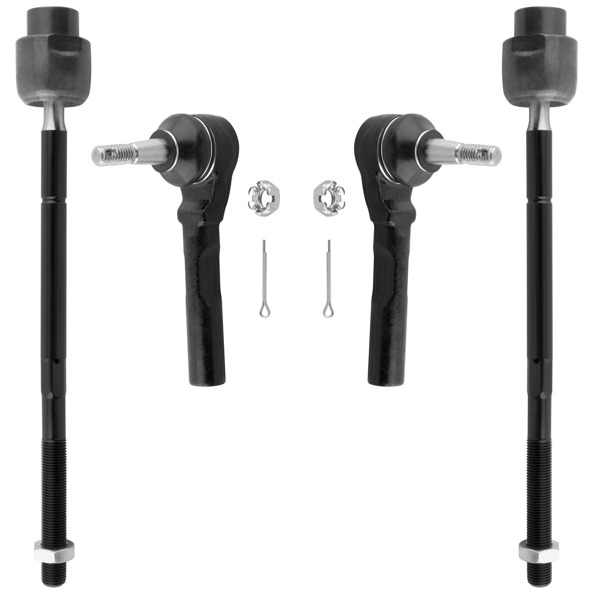 BOXI 4pcs Front Inner Outer Tie Rods Fit for Chevrolet Malibu 2004 2005 2006 2007 2008 2009 2010