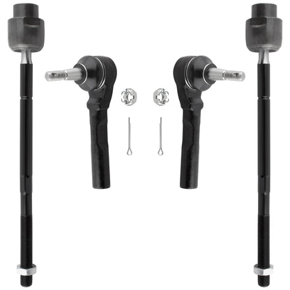 BOXI 4pcs Front Inner Outer Tie Rods Fit for Chevrolet Malibu 2004 2005 2006 2007 2008 2009 2010