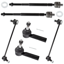 BOXI (Set of 6) Front Inner Outer Tie Rods + 9.86" Sway Bar Links Fit for Chevrolet Cobalt 2005-2010