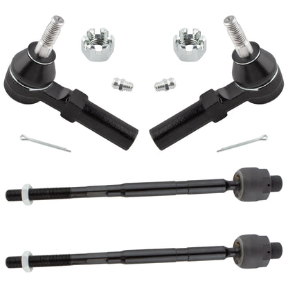 BOXI (Set of 4) Front Inner And Outer Tie Rods Fit for Chevrolet Chevy Camaro 2010 2011 2012 2013