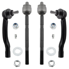 BOXI (Set of 4) Front Inner & Outer Tie Rod End Links Kit Fit for Chevrolet Tracker 1999 2000 2001