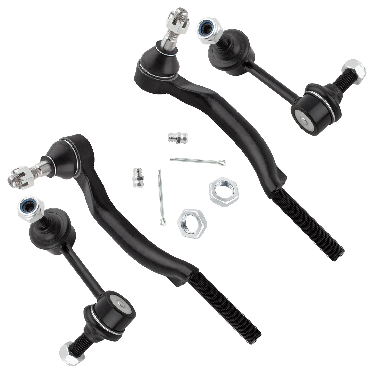 BOXI 4pcs Front Outer Tie Rods Sway Bars Fit for Chevrolet Trailblazer EXT for GMC Envoy XL