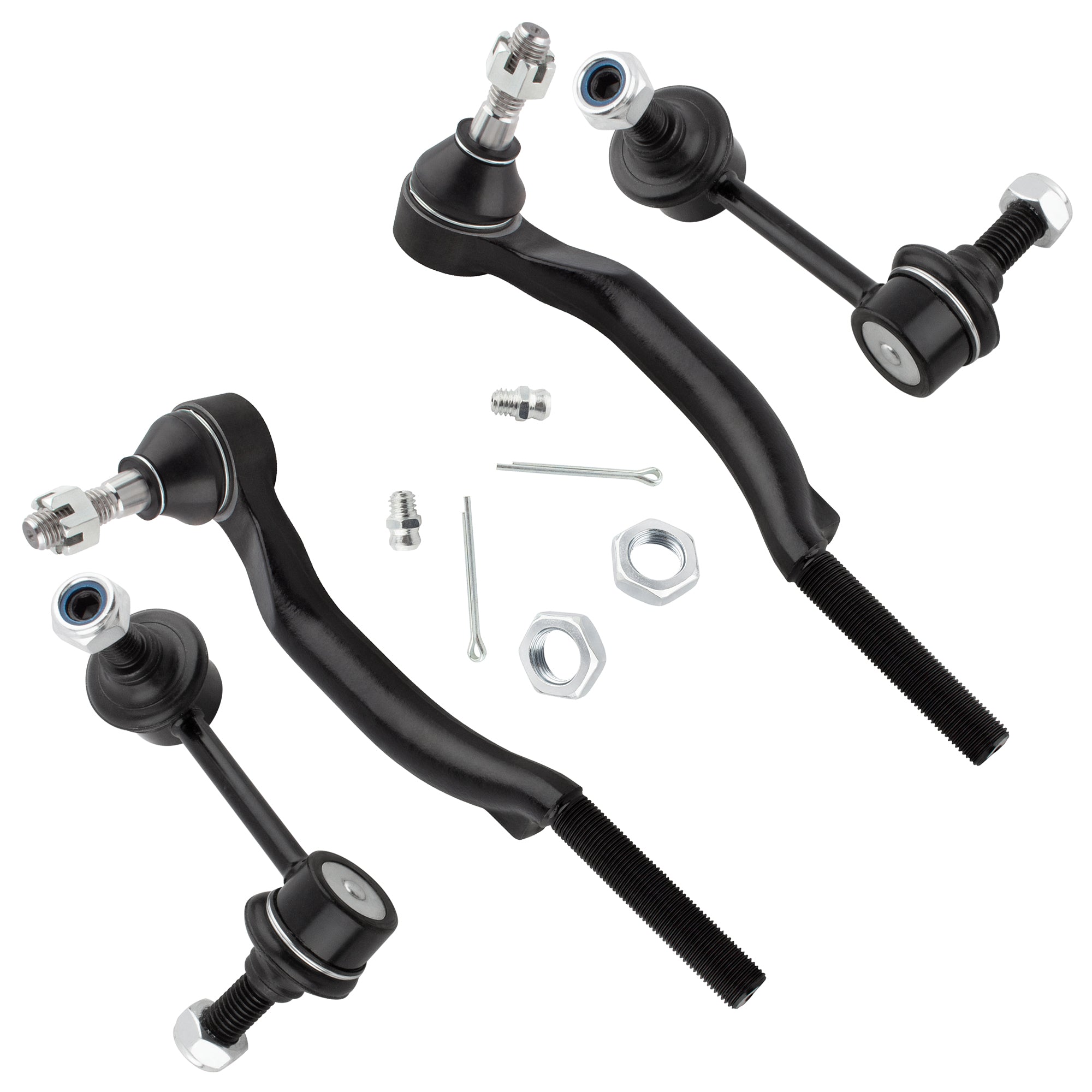 BOXI 4pcs Front Outer Tie Rods Sway Bars Fit for Chevrolet Trailblazer EXT for GMC Envoy XL