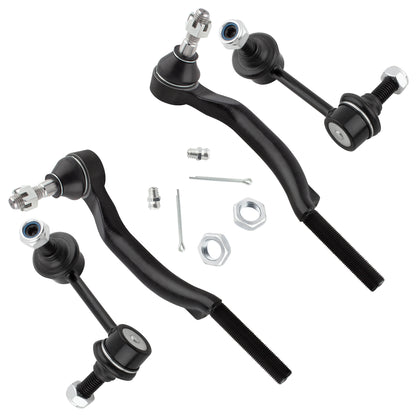 BOXI 4pcs Front Outer Tie Rods Sway Bars Fit for Chevrolet Trailblazer EXT for GMC Envoy XL