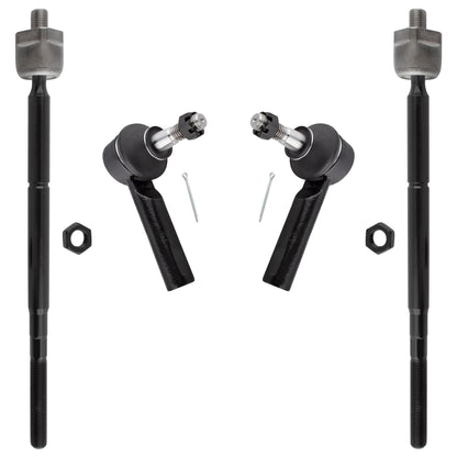 BOXI (Set of 4) Front Inner & Outer Tie Rod Ends Front Suspension Kit Driver & Passenger Side