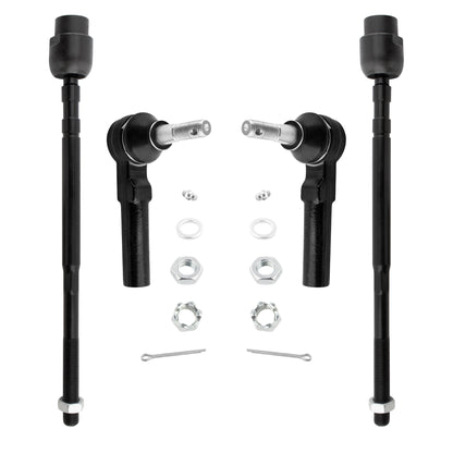 BOXI (Set of 4) Front Inner & Outer Tie Rod Ends Fit for Chevrolet Impala Monte Carlo for Buick