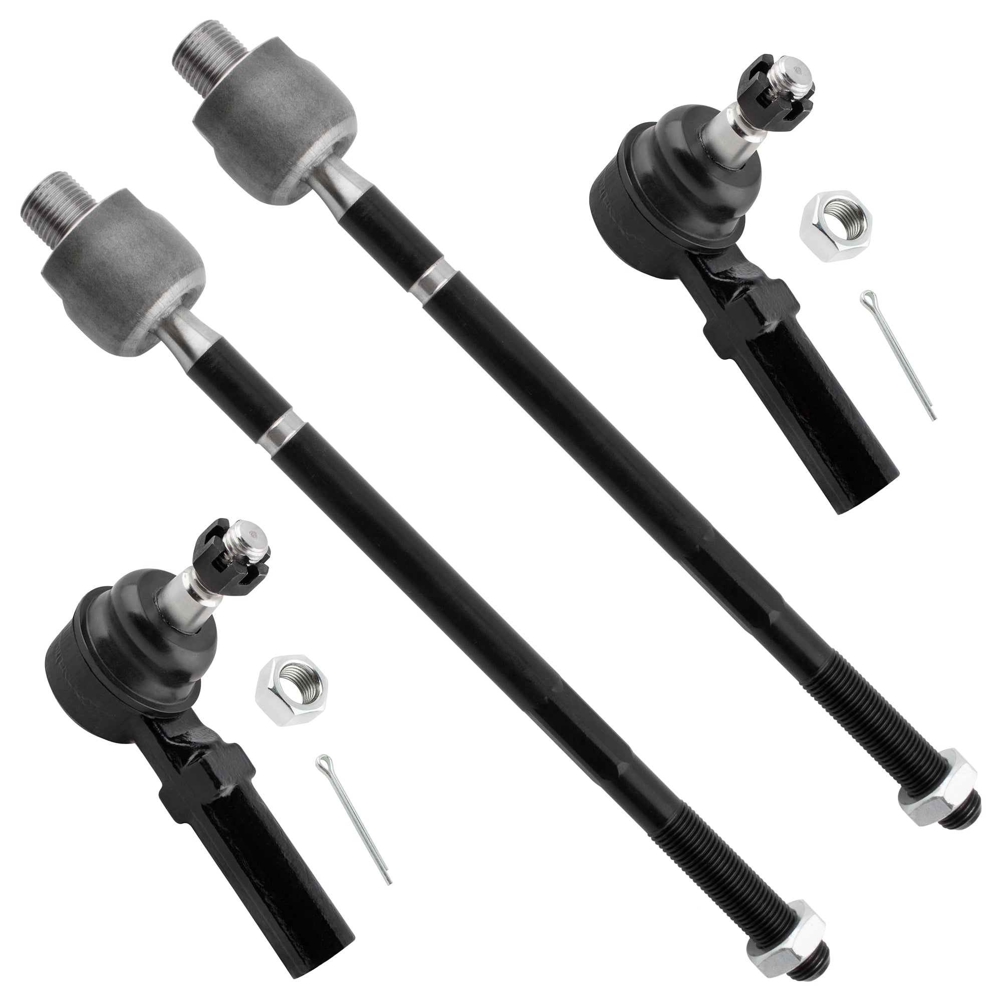BOXI 4pcs Front Inner Outer Tie Rod Ends Fit for Chevrolet Corvette 1997 1998 1999 2000 2001 2002