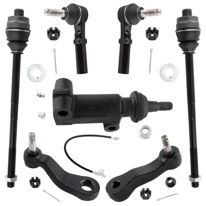 BOXI (Set of 7) Front Inner Outer Tie Rod Idler Arm Bracket Pivot 3 Groove Pitman Arm Kit Fit
