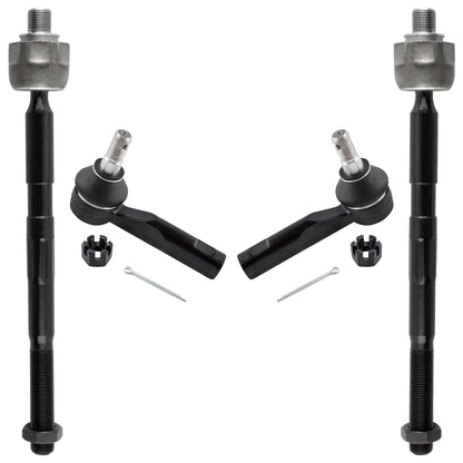 BOXI (Set of 4) Front Inner and Outer Tie Rod End Links Fit for Chevrolet Chevy Colorado 2006-2012